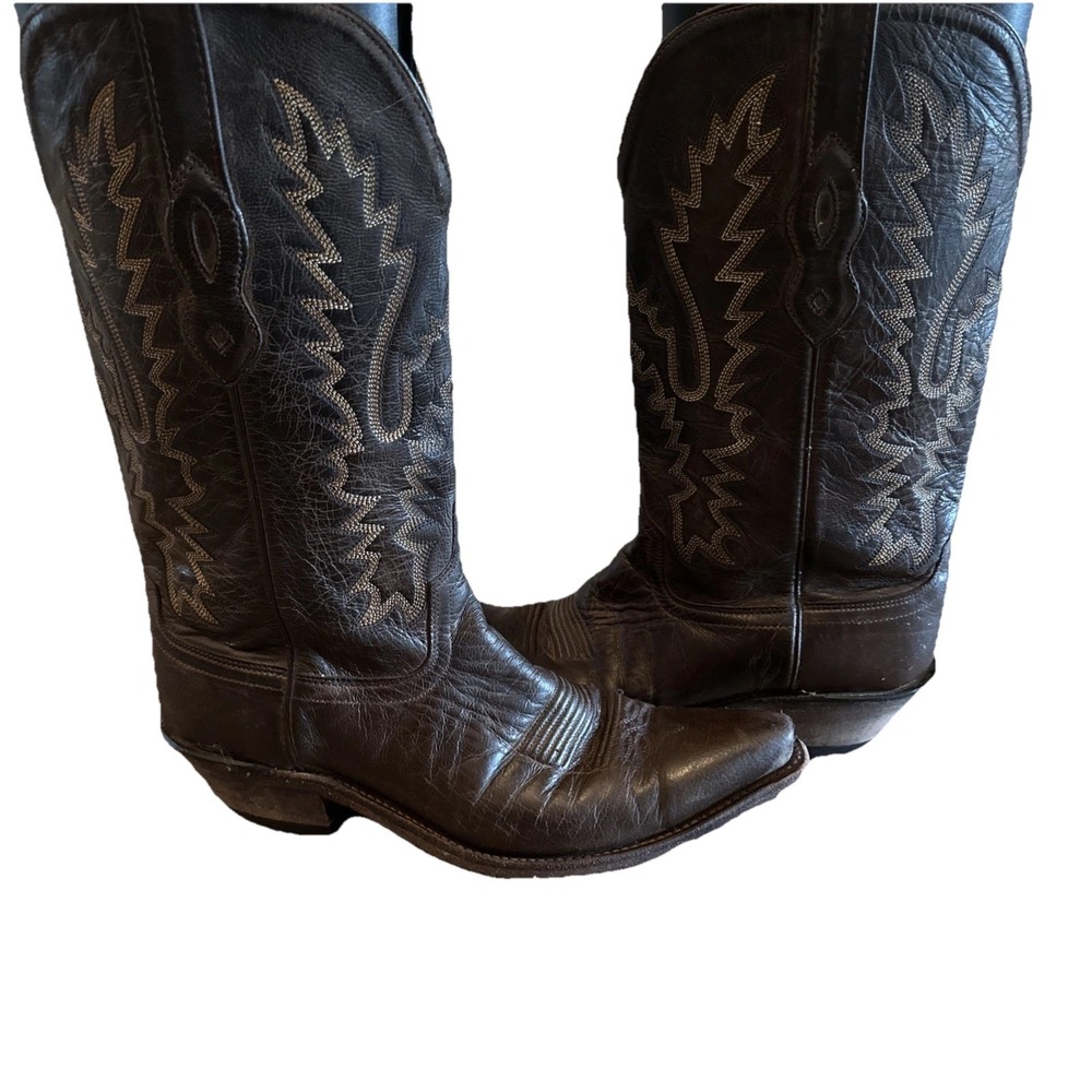 Old West LF1534 Snip Toe Dark Brown Cowboy Western Dance Boots Men's Size 9D